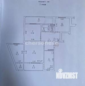 4-к квартира, вторичка, 82м2, 1/9 этаж