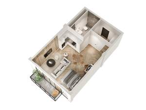 Студия квартира, вторичка, 56м2, 6/7 этаж