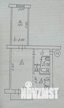 2-к квартира, вторичка, 44м2, 2/2 этаж