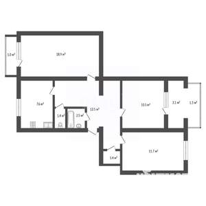 3-к квартира, вторичка, 68м2, 3/5 этаж