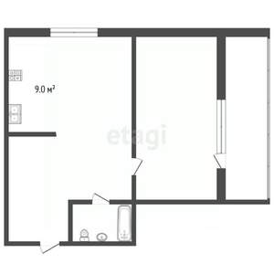 1-к квартира, вторичка, 31м2, 5/10 этаж