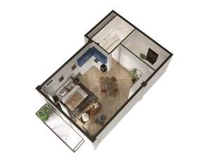 Студия квартира, вторичка, 60м2, 2/7 этаж