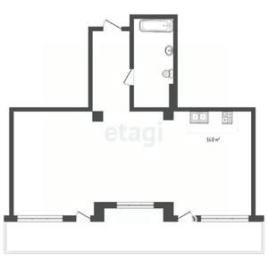 2-к квартира, вторичка, 67м2, 1/2 этаж