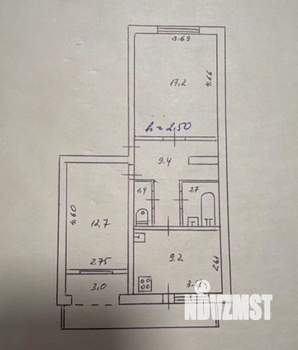 2-к квартира, вторичка, 56м2, 4/4 этаж