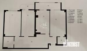 3-к квартира, вторичка, 93м2, 1/13 этаж