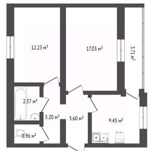 2-к квартира, вторичка, 62м2, 5/10 этаж