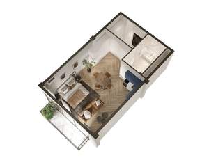 Студия квартира, вторичка, 57м2, 7/7 этаж