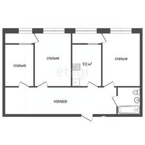 3-к квартира, вторичка, 85м2, 10/10 этаж