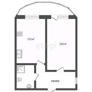 1-к квартира, вторичка, 48м2, 6/10 этаж