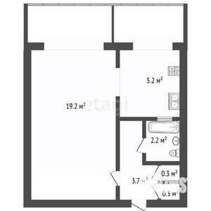 1-к квартира, вторичка, 31м2, 4/5 этаж