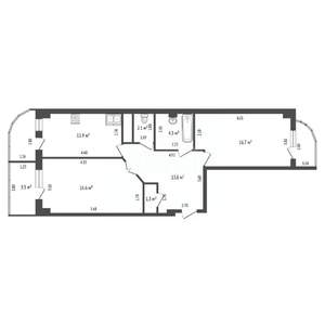 2-к квартира, вторичка, 73м2, 6/10 этаж