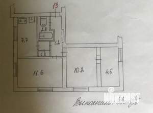 Студия квартира, вторичка, 40м2, 2/3 этаж