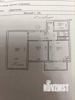 2-к квартира, вторичка, 58м2, 8/10 этаж