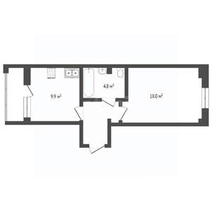 1-к квартира, вторичка, 38м2, 2/11 этаж