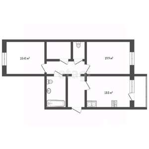 2-к квартира, вторичка, 92м2, 6/7 этаж