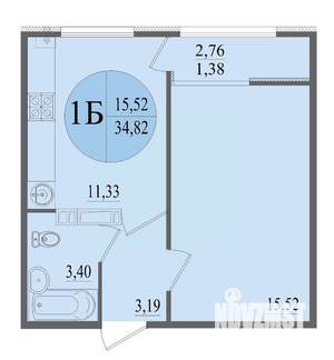 1-к квартира, вторичка, 35м2, 10/12 этаж