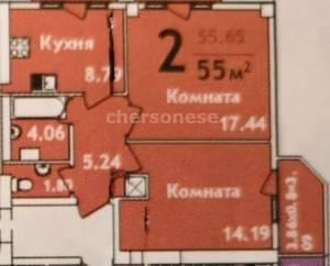 2-к квартира, вторичка, 55м2, 10/10 этаж