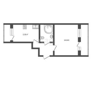 1-к квартира, вторичка, 49м2, 5/10 этаж