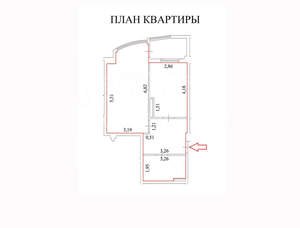 1-к квартира, вторичка, 47м2, 10/11 этаж