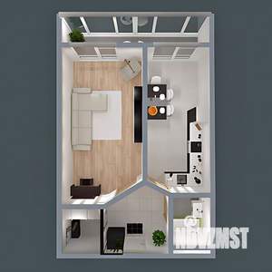 1-к квартира, вторичка, 47м2, 9/10 этаж