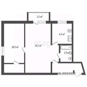2-к квартира, вторичка, 46м2, 5/5 этаж