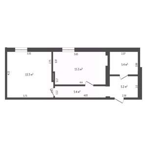 1-к квартира, вторичка, 47м2, 3/4 этаж