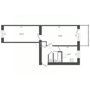 2-к квартира, вторичка, 45м2, 5/5 этаж