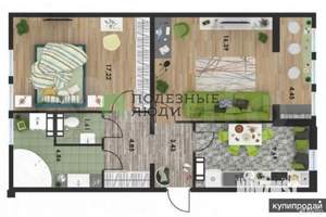 2-к квартира, сданный дом, 65м2, 4/10 этаж