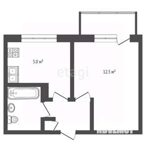 1-к квартира, вторичка, 22м2, 3/5 этаж