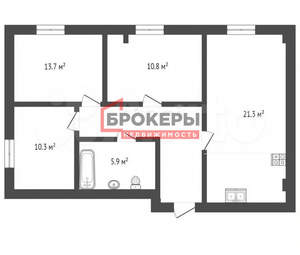 3-к квартира, вторичка, 71м2, 2/10 этаж