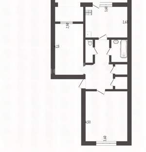 2-к квартира, вторичка, 60м2, 5/6 этаж