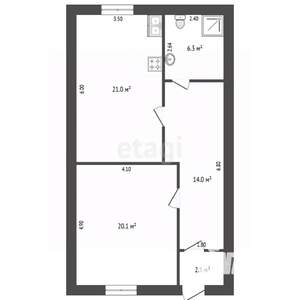 2-к квартира, вторичка, 64м2, 1/3 этаж