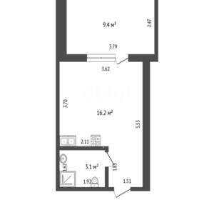 Студия квартира, вторичка, 19м2, 1/5 этаж