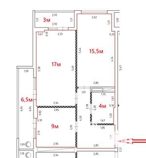 2-к квартира, вторичка, 62м2, 6/10 этаж