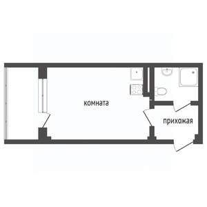 Студия квартира, вторичка, 20м2, 1/1 этаж