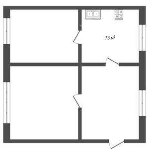2-к квартира, вторичка, 48м2, 2/2 этаж