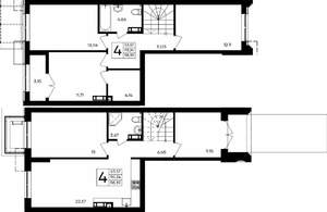 4-к квартира, строящийся дом, 118м2, 1/9 этаж