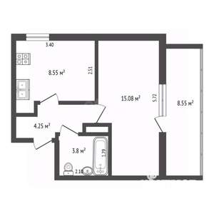 1-к квартира, вторичка, 40м2, 3/10 этаж