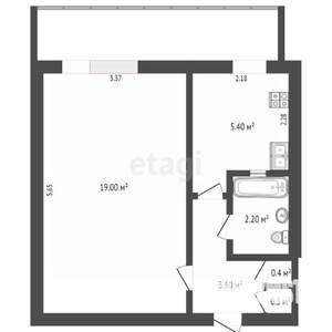 1-к квартира, вторичка, 31м2, 5/5 этаж