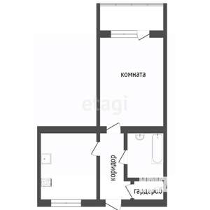 1-к квартира, вторичка, 28м2, 4/5 этаж