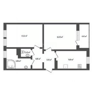 2-к квартира, вторичка, 60м2, 10/10 этаж