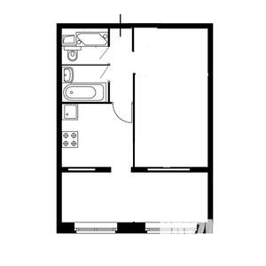 1-к квартира, вторичка, 45м2, 1/5 этаж