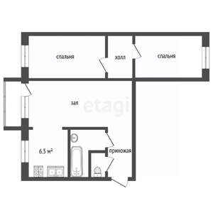 3-к квартира, вторичка, 58м2, 4/5 этаж