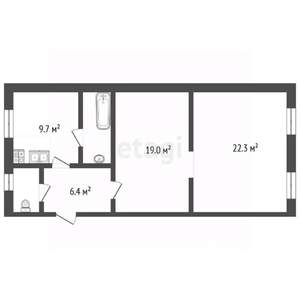 2-к квартира, вторичка, 63м2, 1/2 этаж