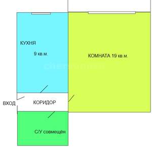 1-к квартира, вторичка, 36м2, 1/5 этаж