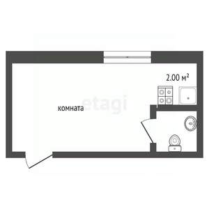 Студия квартира, вторичка, 10м2, 1/10 этаж