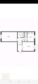 2-к квартира, вторичка, 52м2, 3/3 этаж