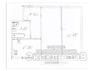 2-к квартира, вторичка, 44м2, 4/4 этаж