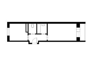1-к квартира, вторичка, 43м2, 1/5 этаж