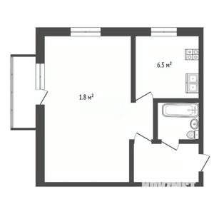 1-к квартира, вторичка, 36м2, 5/5 этаж